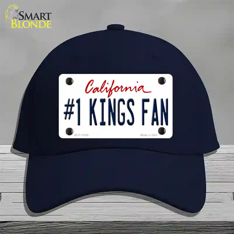 Number 1 Kings Fan California Novelty License Plate Hat Tag Cotton Navy