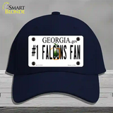 Number 1 Falcons Fan Novelty License Plate Hat Tag Cotton / Navy