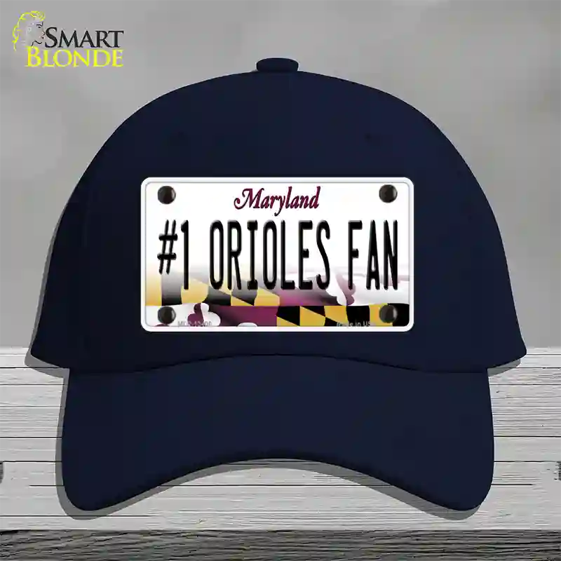 Number 1 Orioles Fan Novelty License Plate Hat Tag Cotton Navy