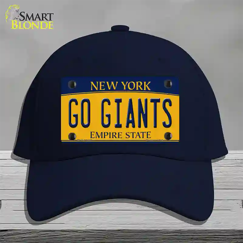 New York Go Giants Novelty License Plate Hat Tag Cotton Navy
