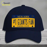 Number 1 Giants Fan New York Novelty License Plate Hat Tag Cotton Navy