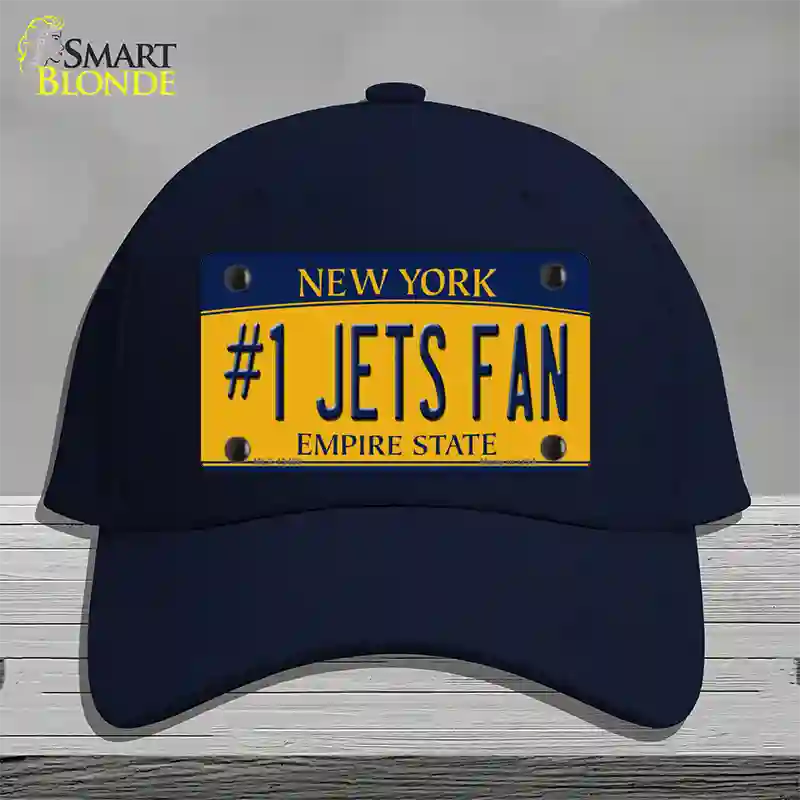 Number 1 Jets Fan New York Novelty License Plate Hat Tag Cotton Navy
