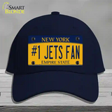 Number 1 Jets Fan New York Novelty License Plate Hat Tag Cotton Navy