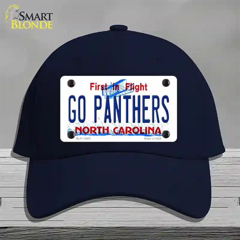 Go Panthers North Carolina Novelty License Plate Hat Tag Cotton Navy