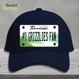Number 1 Grizzlies Fan Novelty License Plate Hat Tag Cotton / Navy