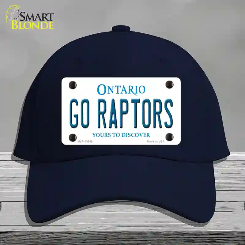 Go Raptors Novelty License Plate Hat Tag Cotton Navy