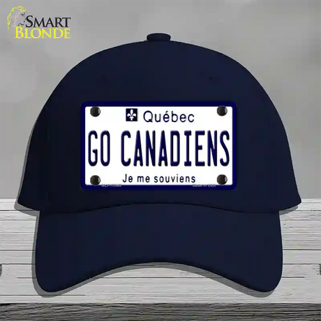 Go Canadiens Novelty License Plate Hat Tag Cotton / Navy