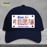 Number 1 Oilers Fan Novelty License Plate Hat Tag Cotton / Navy