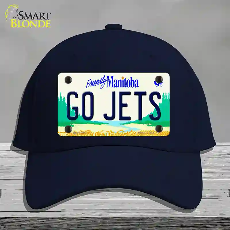 Go Jets Manitoba Novelty License Plate Hat Tag Cotton / Navy