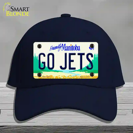 Go Jets Manitoba Novelty License Plate Hat Tag Cotton / Navy