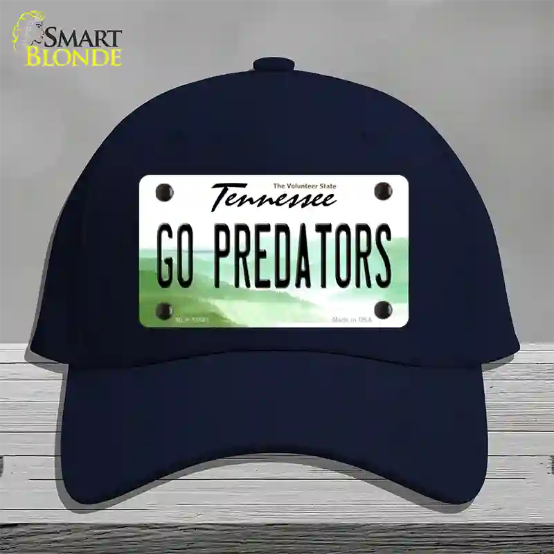Go Predators Novelty License Plate Hat Tag Cotton Navy