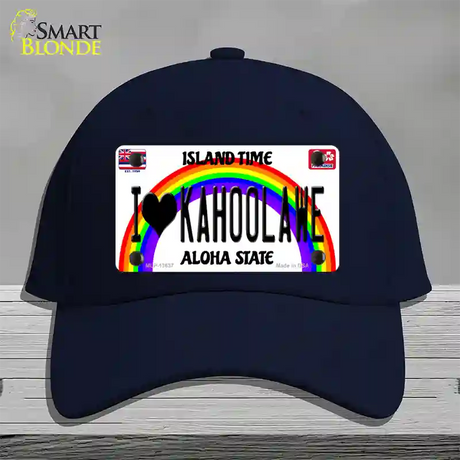I Heart Kahoolawe Novelty License Plate Hat Tag Cotton / Navy
