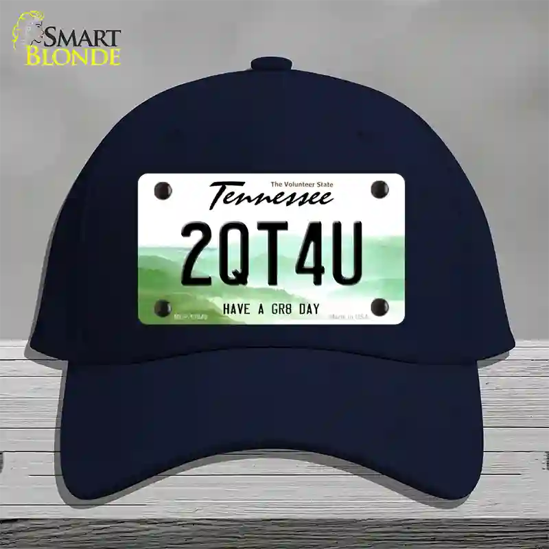 Too Cute For You Novelty License Plate Hat Tag Cotton Navy