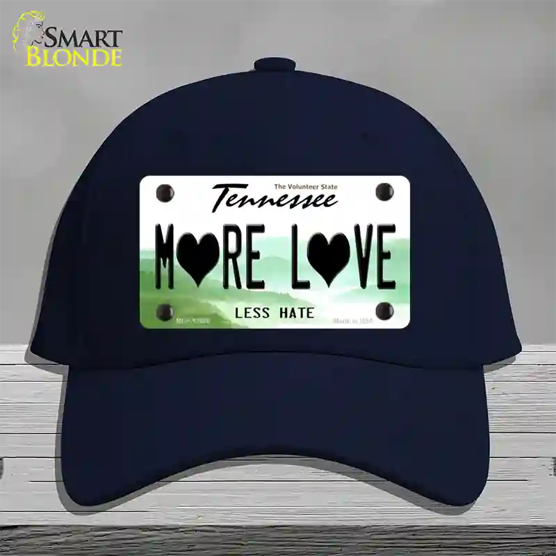More Love Novelty License Plate Hat Tag Cotton Navy