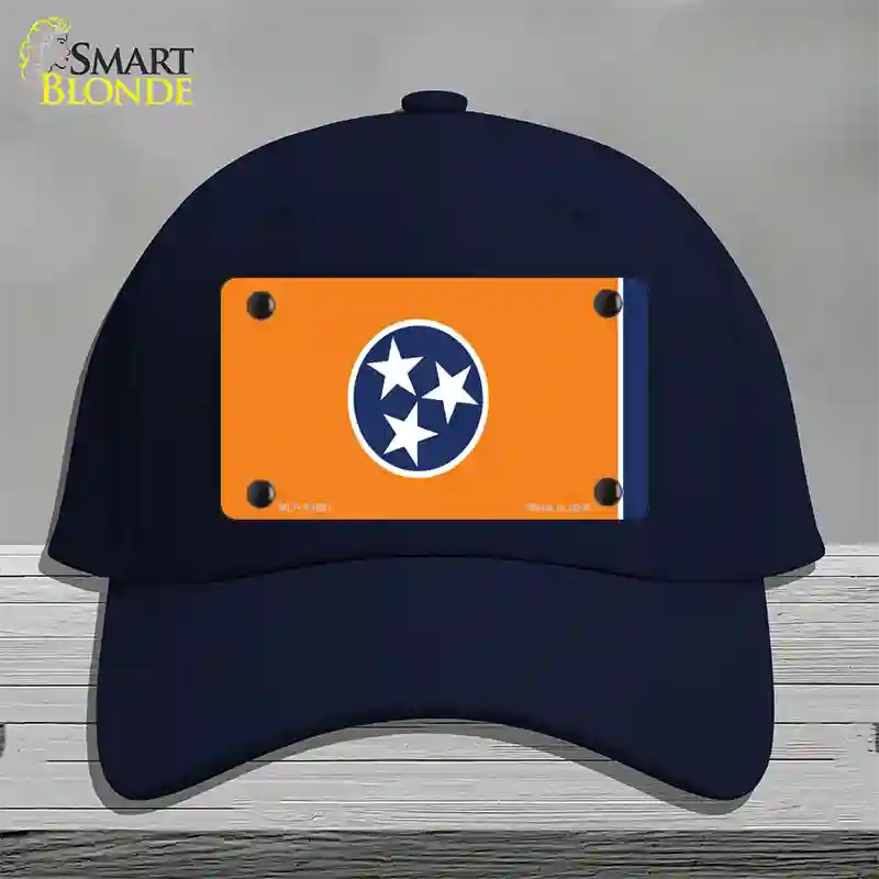 Tennessee Flag Orange Novelty License Plate Hat Tag Cotton Navy