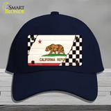 California Racing Flag Novelty License Plate Hat Tag Cotton Navy
