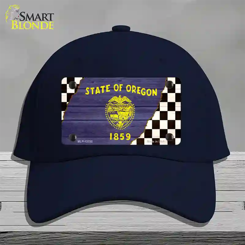 Oregon Racing Flag Novelty License Plate Hat Tag Cotton Navy