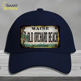 Old Orchard Beach Maine Rusty Novelty License Plate Hat Tag Cotton Navy