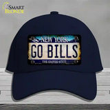 Go Bills New York Rusty Novelty License Plate Hat Tag Cotton Navy
