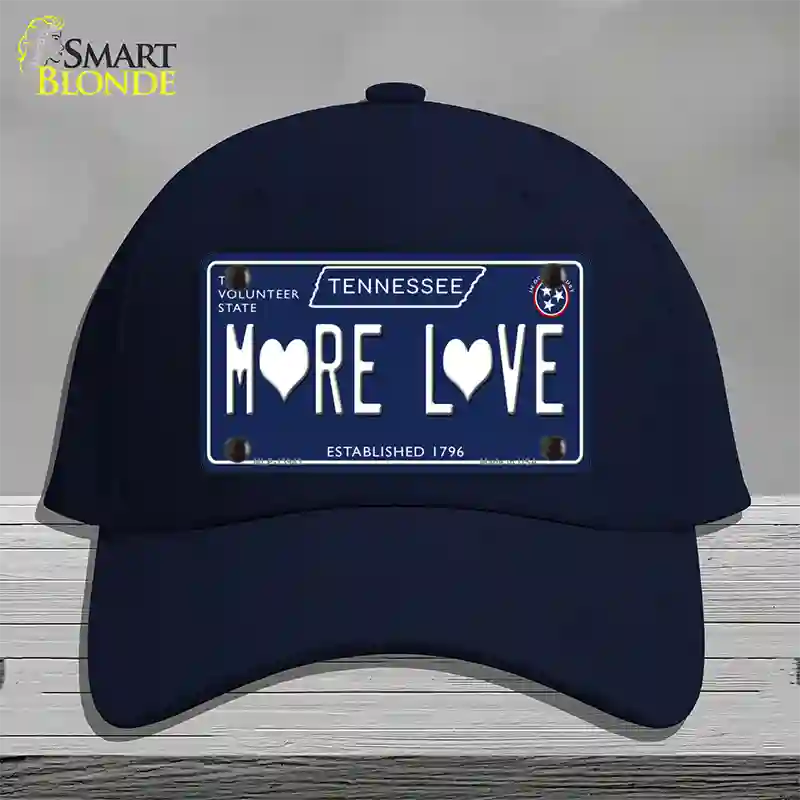 More Love Hearts Tennessee Blue Novelty License Plate Hat Tag Cotton Navy