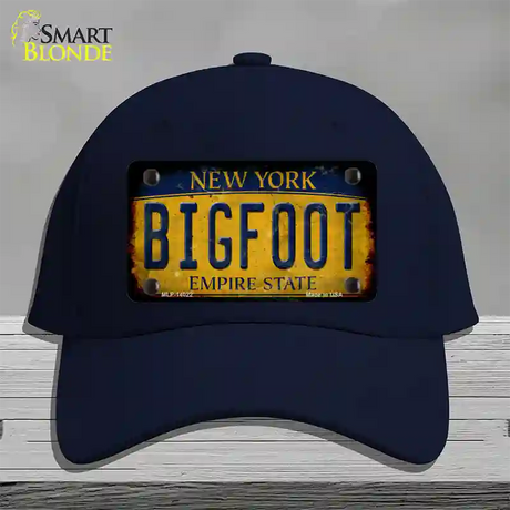 Bigfoot New York Novelty License Plate Hat Tag Cotton / Navy