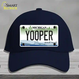 Yooper Michigan Novelty License Plate Hat Cotton / Navy