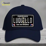 Luquillo Puerto Rico Black Novelty License Plate Hat Cotton / Navy