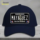 Mayaguez Puerto Rico Black Novelty License Plate Hat Cotton / Navy