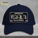 Vega Alta Puerto Rico Black Novelty License Plate Hat Cotton / Navy