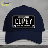 Cupey Puerto Rico Black Novelty License Plate Hat Cotton / Navy