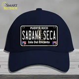 Sabana Seca Puerto Rico Black Novelty License Plate Hat Cotton / Navy
