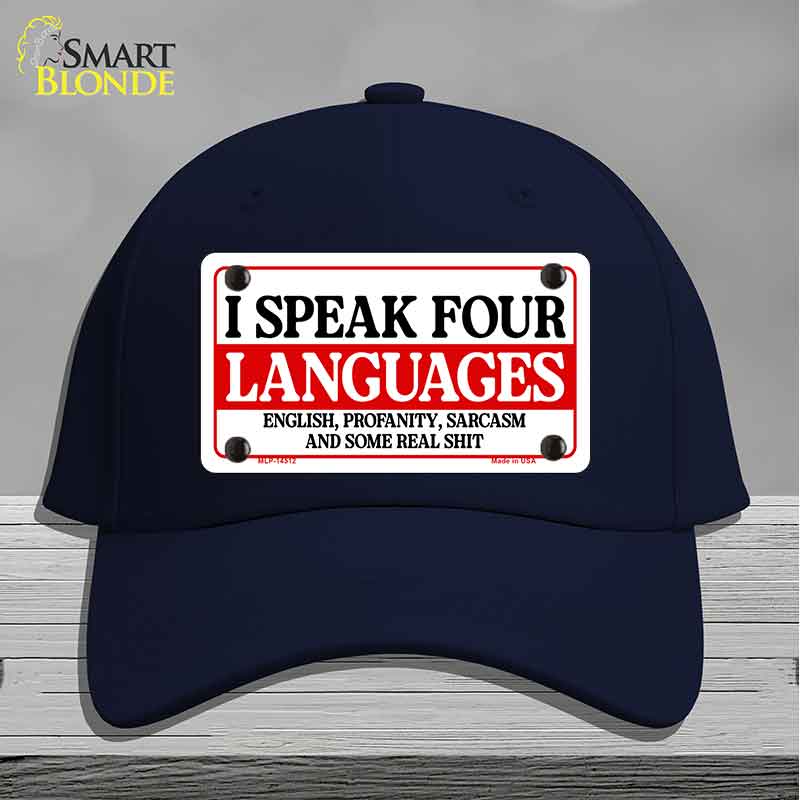 I Speak Four Languages Novelty License Plate Hat HAT-MLP-14512