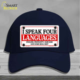 I Speak Four Languages Novelty License Plate Hat HAT-MLP-14512
