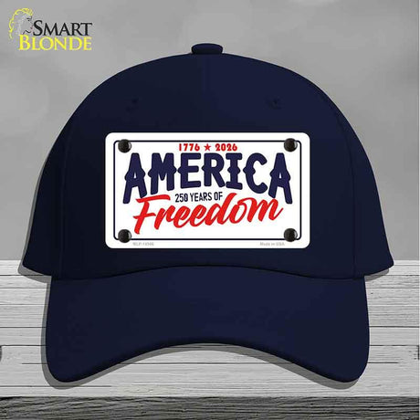 America 250 Years Novelty License Plate Hat HAT-MLP-14546 Cotton Navy