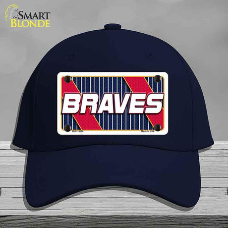 BRAVES Graphic Novelty License Plate Hat HAT-MLP-14566 Cotton Navy
