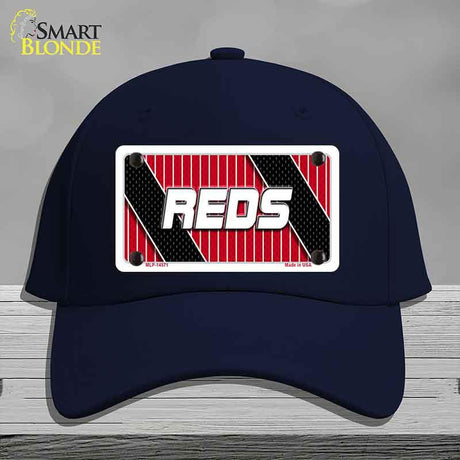 REDS Graphic Novelty License Plate Hat HAT-MLP-14571 Cotton Navy