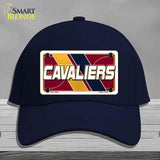 Navy blue cap with Cavaliers license plate design on a gray background