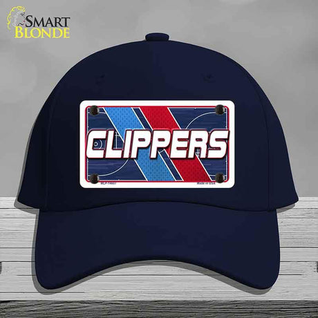 Navy blue cap with 'CLIPPERS' logo on a gray background