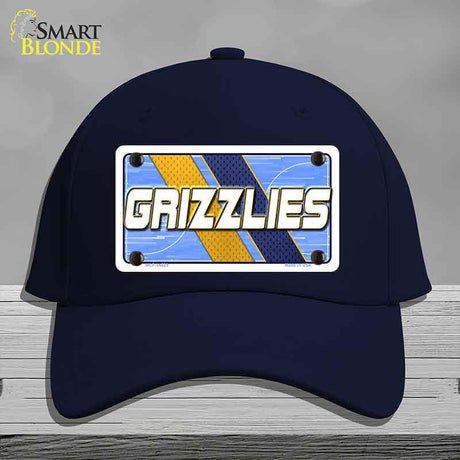 Navy blue cap with 'Grizzlies' logo on a gray background