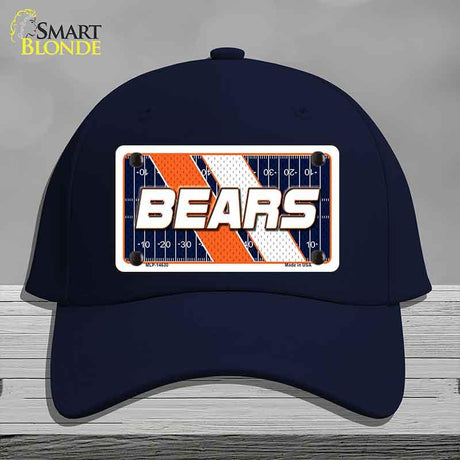 BEARS Graphic Novelty License Plate Hat HAT-MLP-14630 Cotton Navy