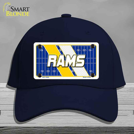 RAMS Graphic Novelty License Plate Hat HAT-MLP-14643 Cotton Navy