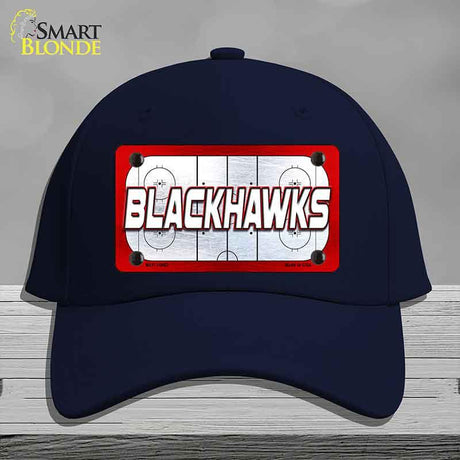 BLACKHAWKS Graphic Novelty License Plate Hat HAT-MLP-14662 Cotton Navy