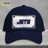 JETS Graphic Novelty License Plate Hat HAT-MLP-14688 Cotton Navy