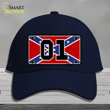 Confederate Flag 01 Novelty License Plate Hat Cotton / Navy