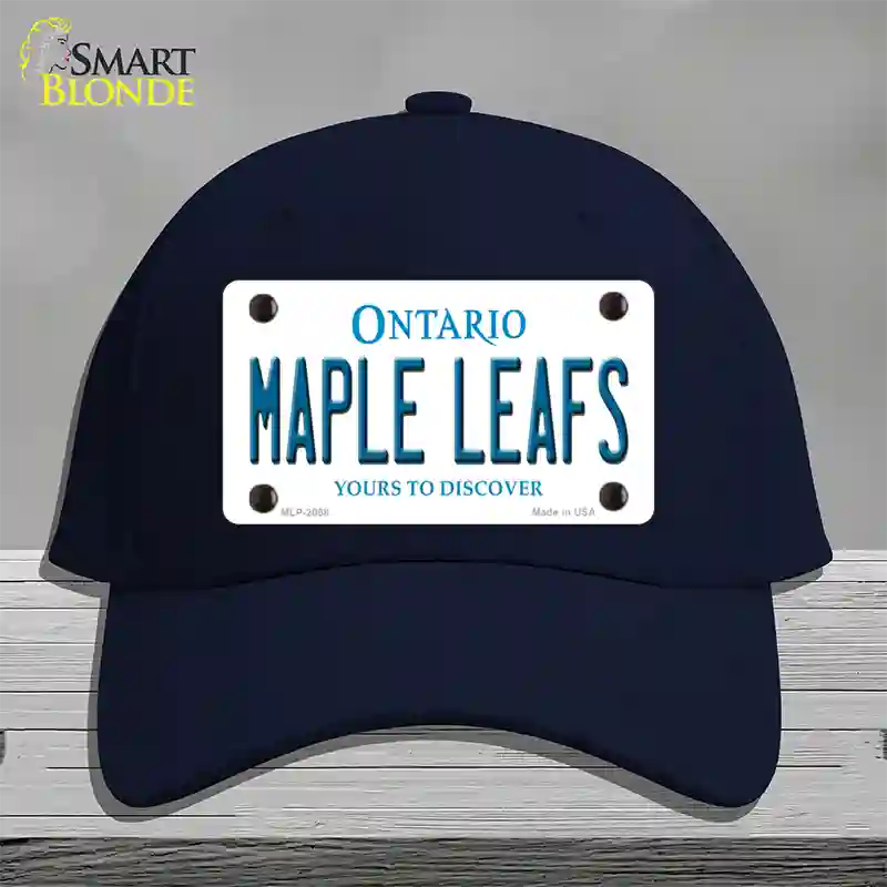 Maple Leafs Ontario Canada Province Novelty License Plate Hat Cotton / Navy