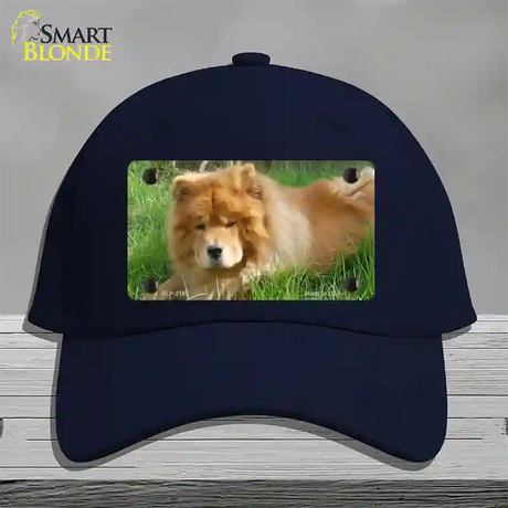 Chow Chow Dog Novelty License Plate Hat Cotton / Navy