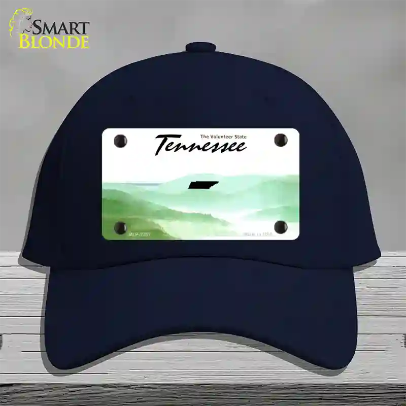Tennessee State Blank Novelty License Plate Hat Cotton / Navy