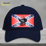 Confederate Flag Cowboy Novelty License Plate Hat Cotton / Navy