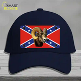 Confederate Flag Ram Novelty License Plate Hat Cotton / Navy