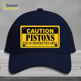 Caution Pistons Fan Novelty License Plate Hat Cotton / Navy